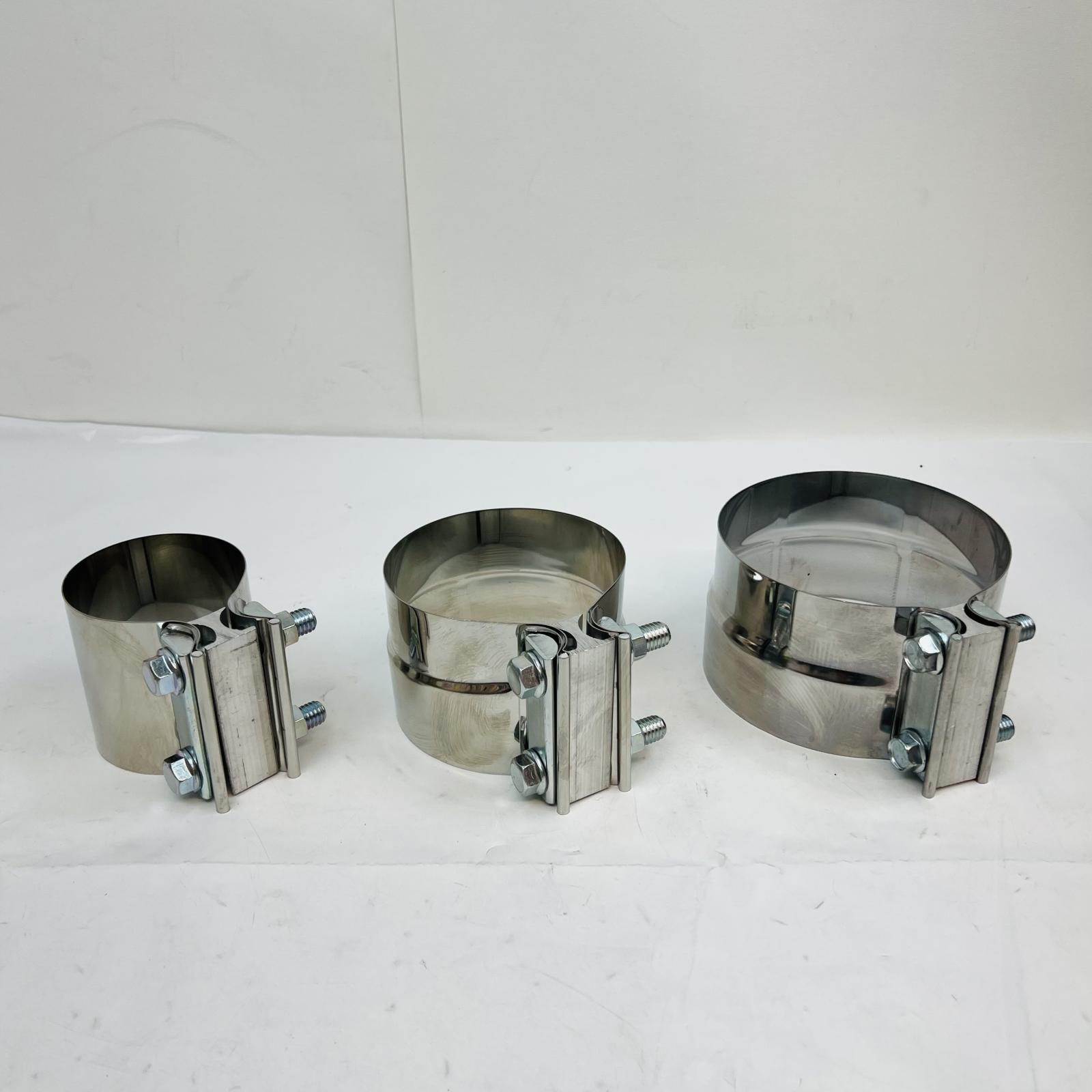 Stainless Steel Exhaust Clamp, Universal Car Pipe Clamp Set - Photo 2