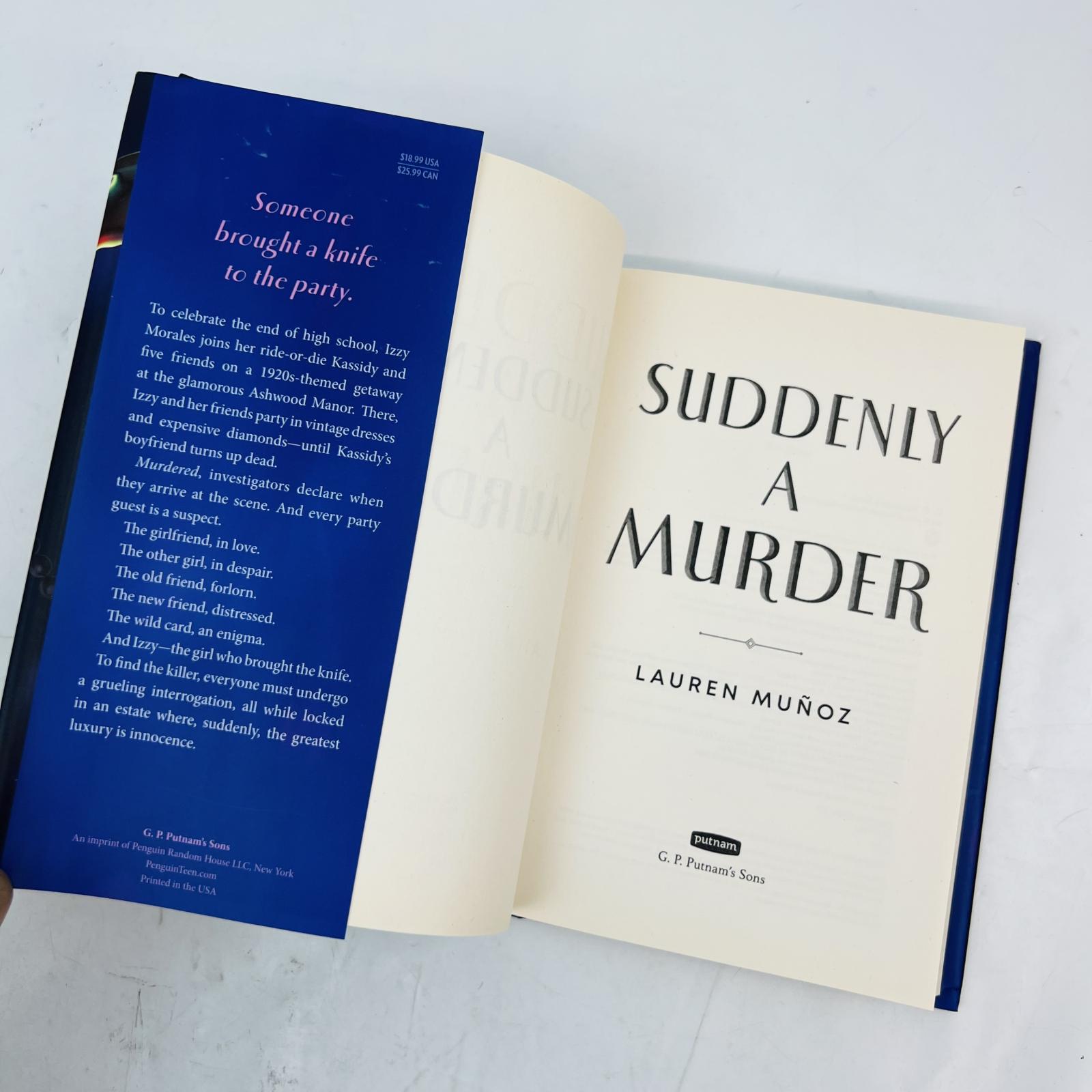 Suddenly A Murder by Lauren Muñoz Hardcover Mystery Thriller - Photo 3