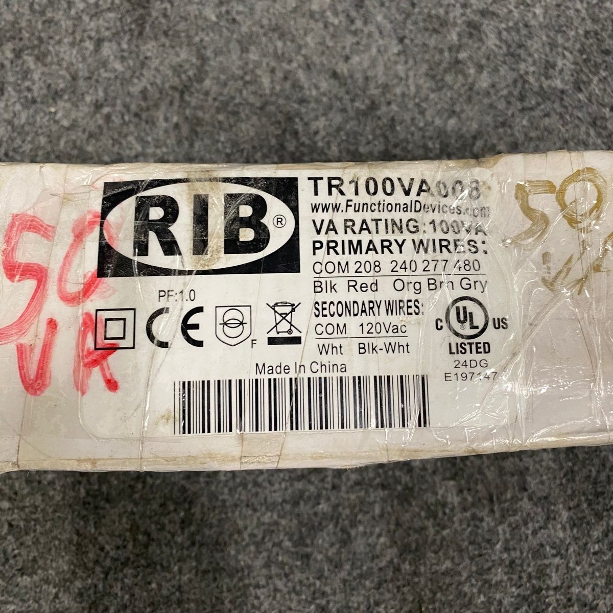 RIB TR50VA008 Transformer 50VA 120VAC Output Multi-Volt Input - Photo 6