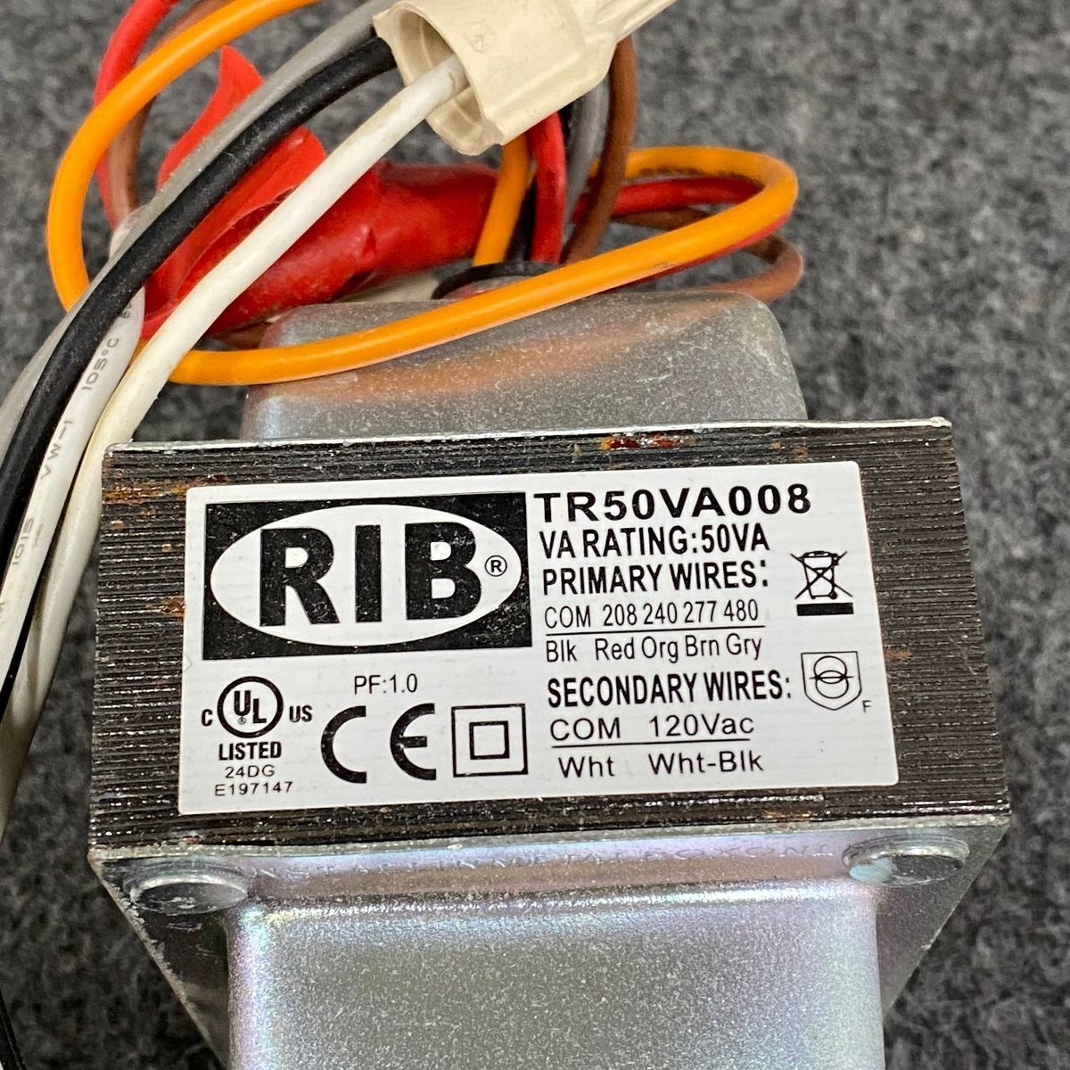 RIB TR50VA008 Transformer 50VA 120VAC Output Multi-Volt Input - Photo 3