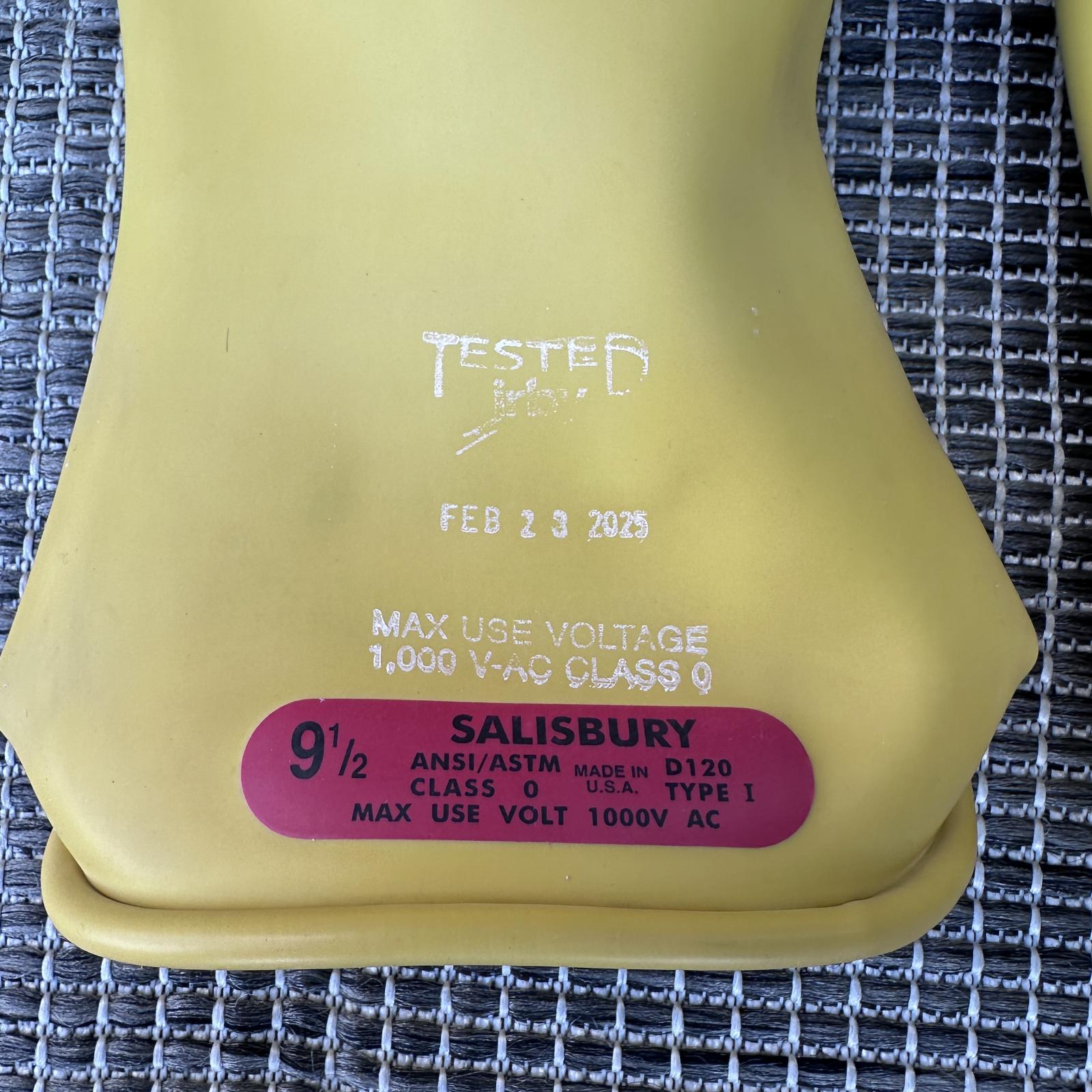 Salisbury by Honeywell Class 0 Type 1 Electrical Insulating Gloves 9.5 - Photo 6