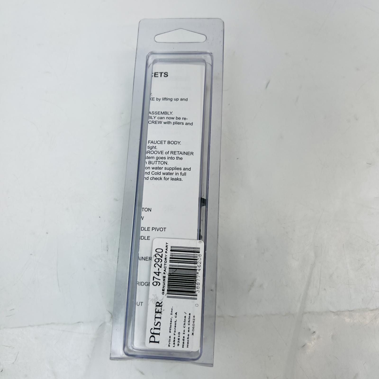 Pfister Avante Kitchen Faucet Cartridge Assembly 974-2920 Genuine Part New - Photo 4