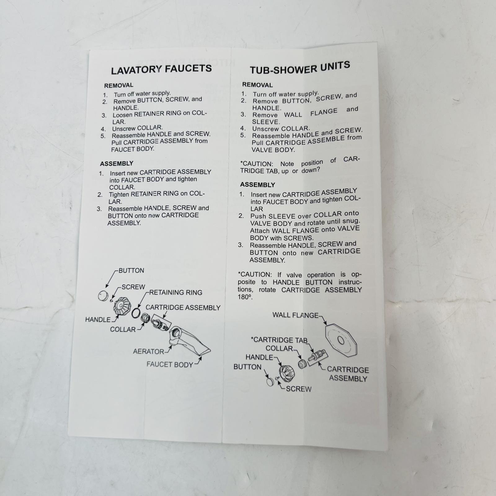 Pfister Avante Kitchen Faucet Cartridge Assembly 974-2920 Genuine Part New - Photo 5