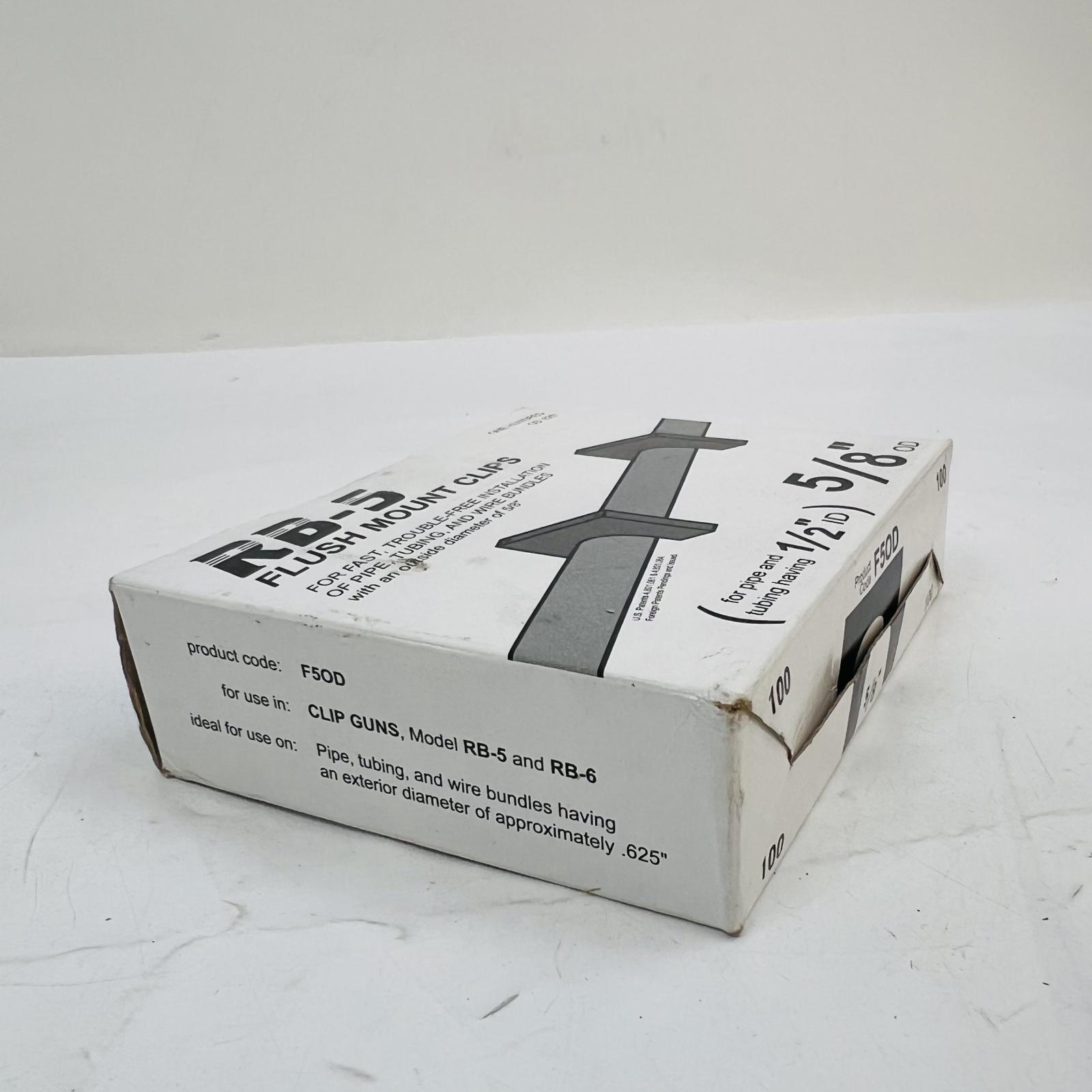 RB-5 Flush Mount Clips 100 Qty for 1/2" ID 5/8" OD Pipe - Photo 3