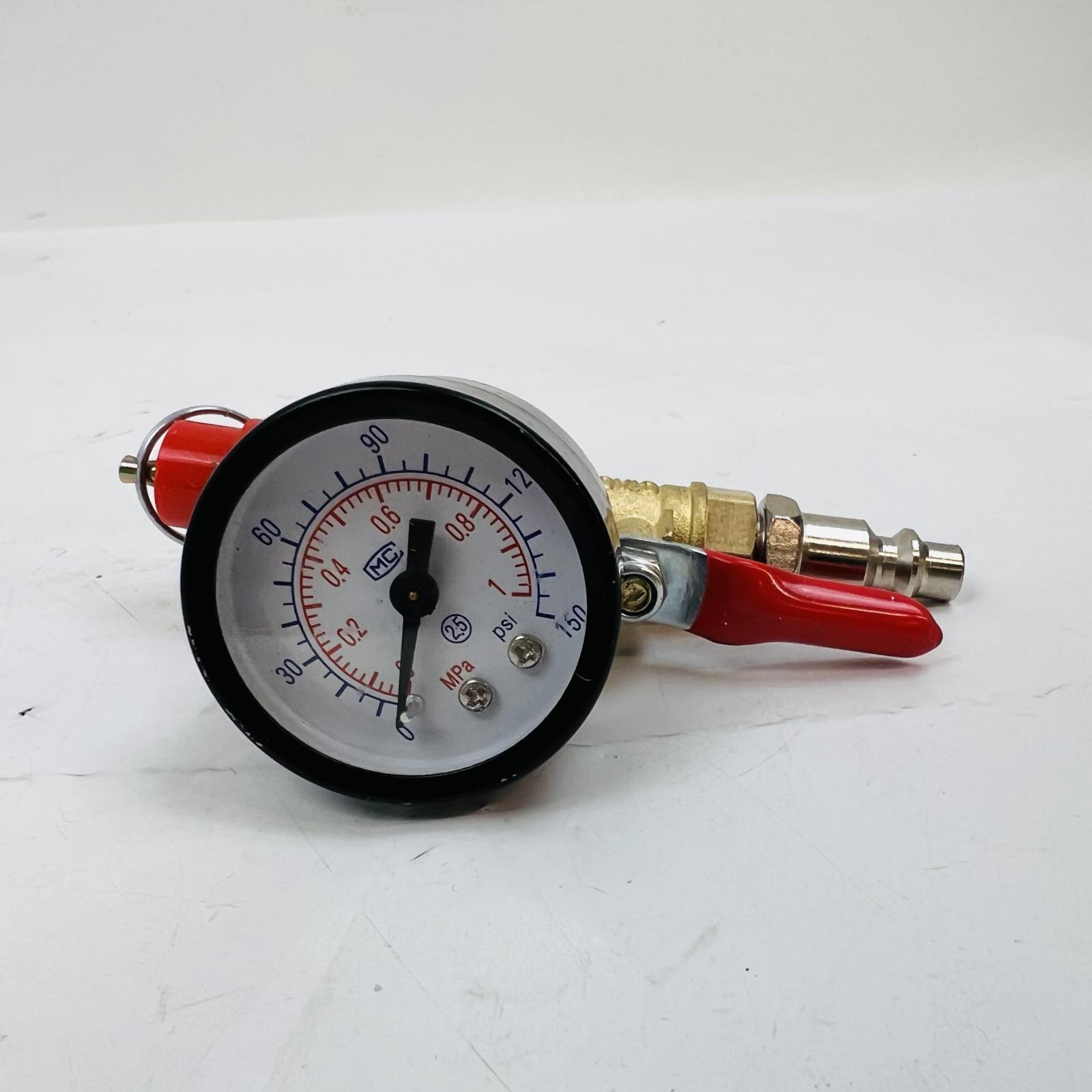 Air Pressure Gauge 0-150 PSI w/ Quick Connect Fitting - Photo 2