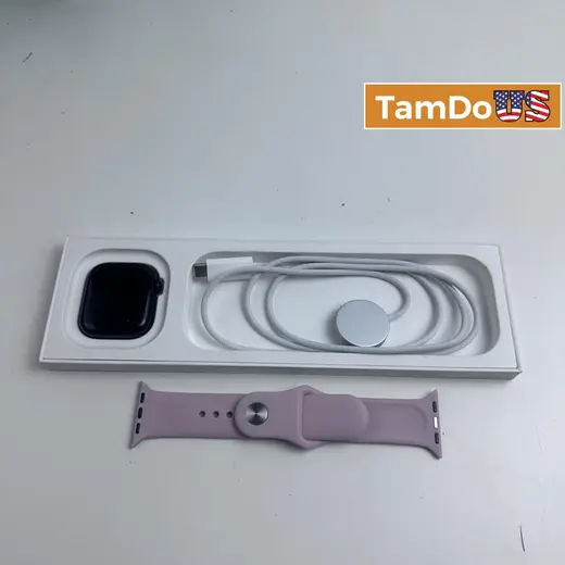 Apple Watch Series 10 (42mm, Cellular) Jet Black AL Purple Sport Band S/M at TamDoUS Taylorsville