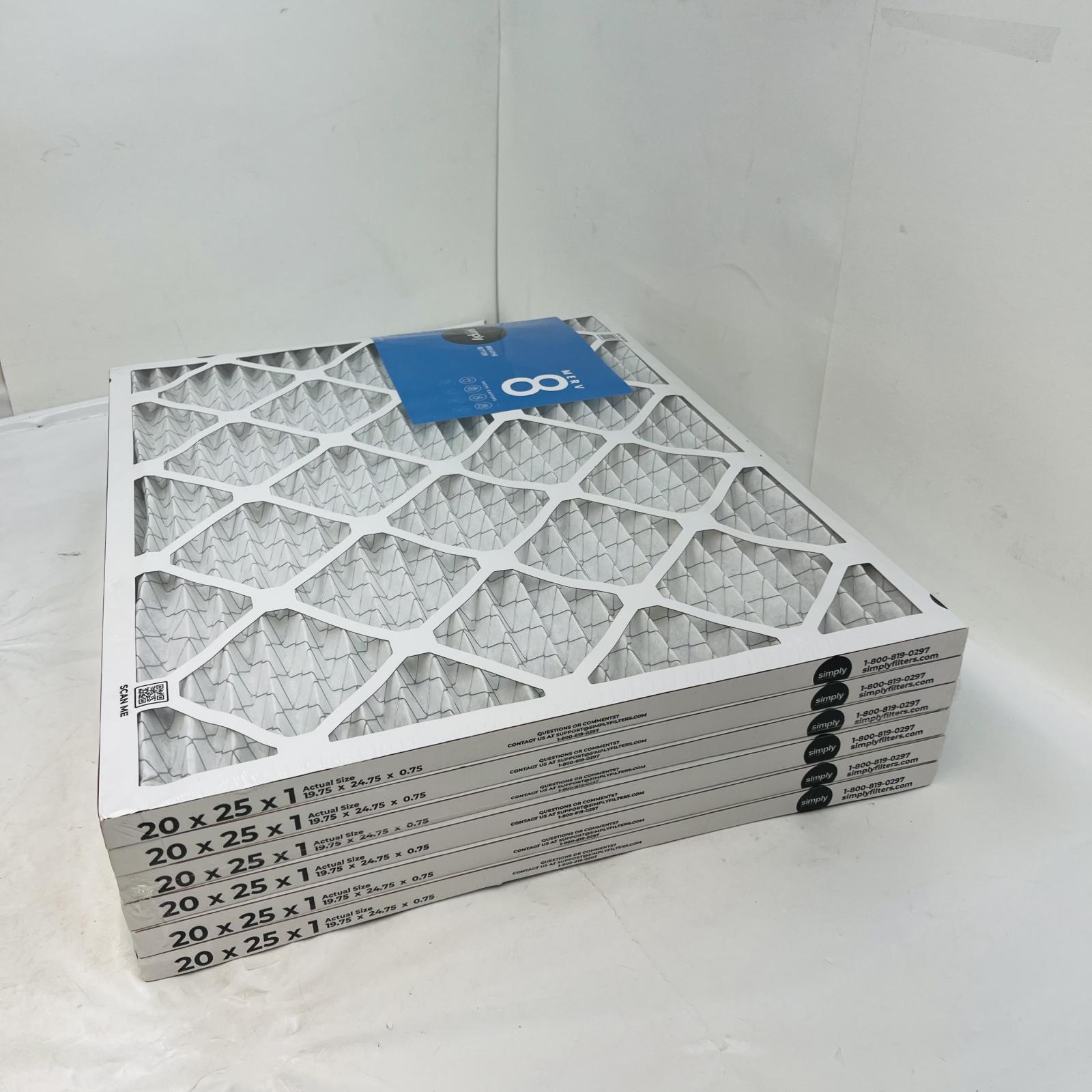 Simply Filters Air Filter 20x25x1, MERV 8, 6-Pack - Photo 5