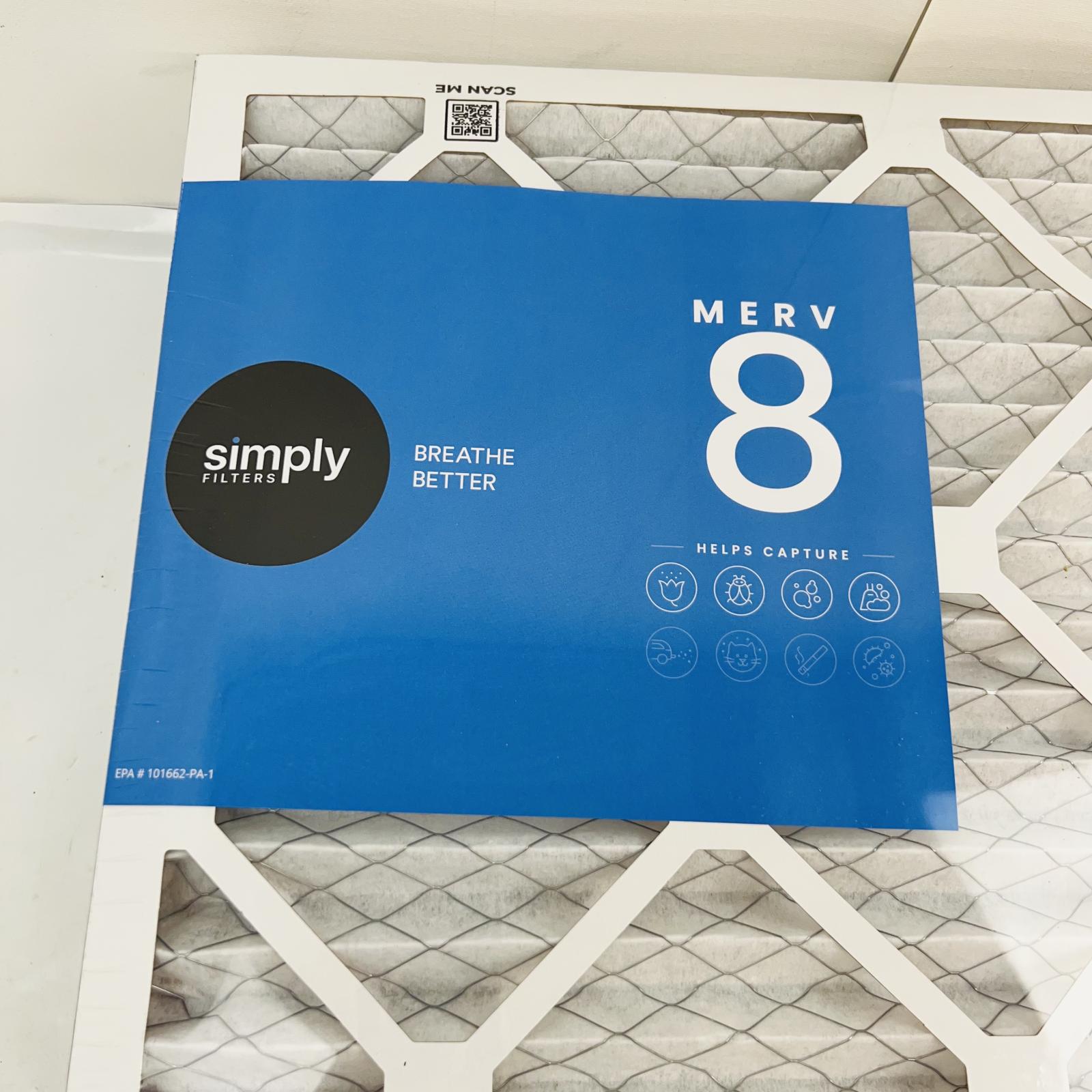 Simply Filters Air Filter 20x25x1, MERV 8, 6-Pack - Photo 4