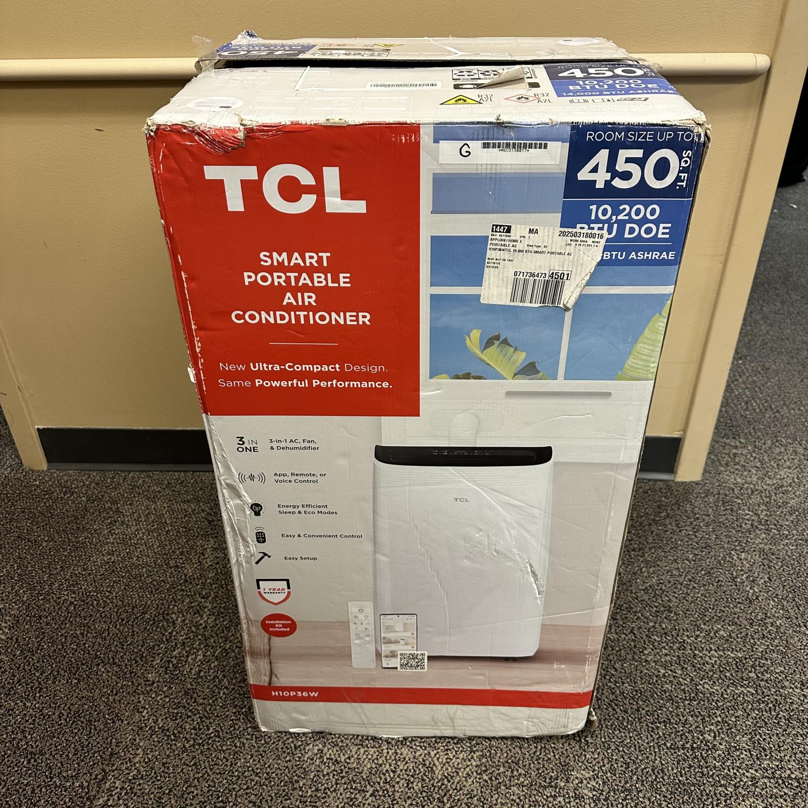 TCL 450 Sq. Ft. 10,000 BTU 3-in-1 Smart Portable Air Conditioner - Photo 2