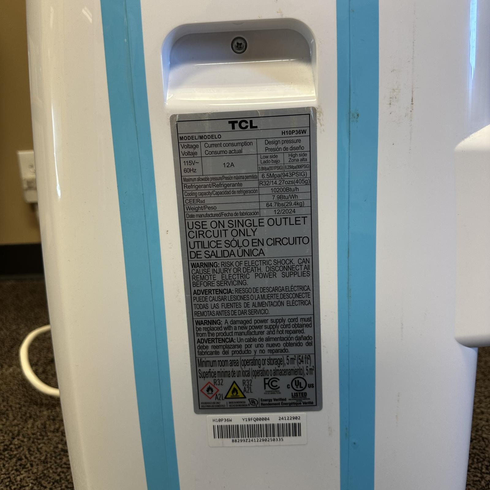 TCL 450 Sq. Ft. 10,000 BTU 3-in-1 Smart Portable Air Conditioner - Photo 8