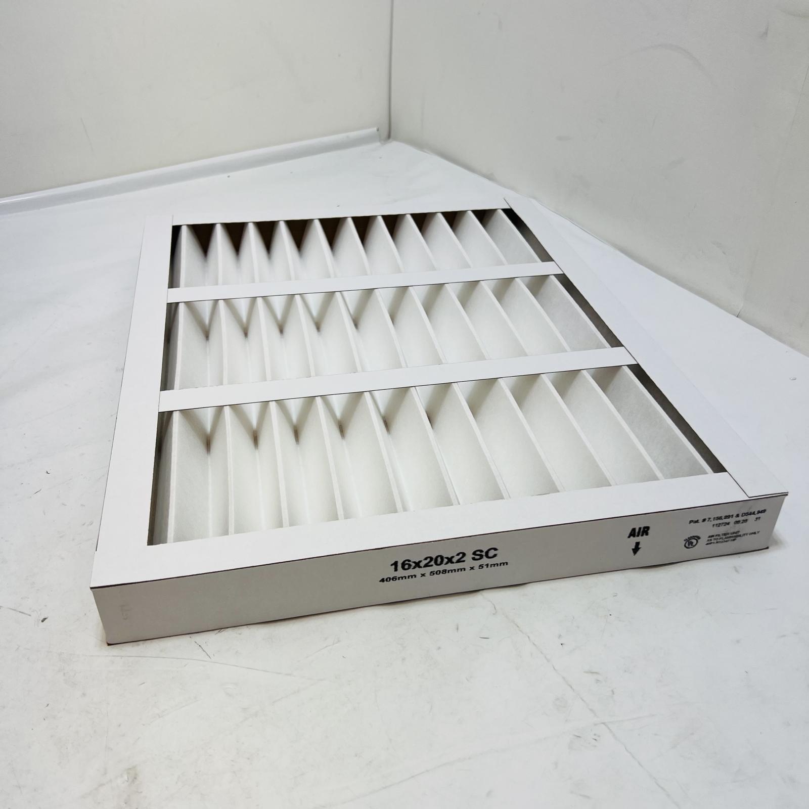 C MERV 8 Pleated Air Filter 16x20x2 Self Supporting, Box of 12 - Photo 3