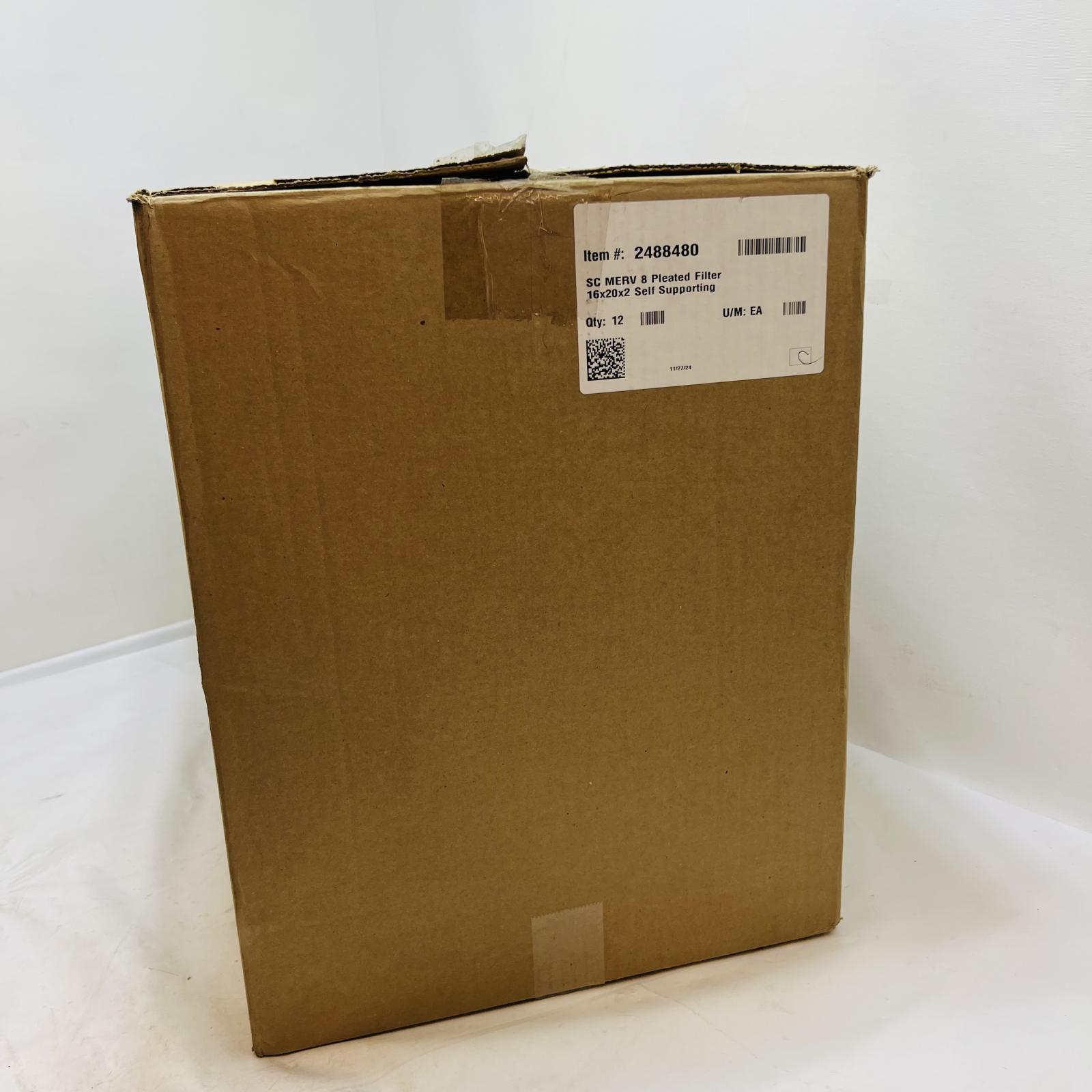 C MERV 8 Pleated Air Filter 16x20x2 Self Supporting, Box of 12 - Photo 4