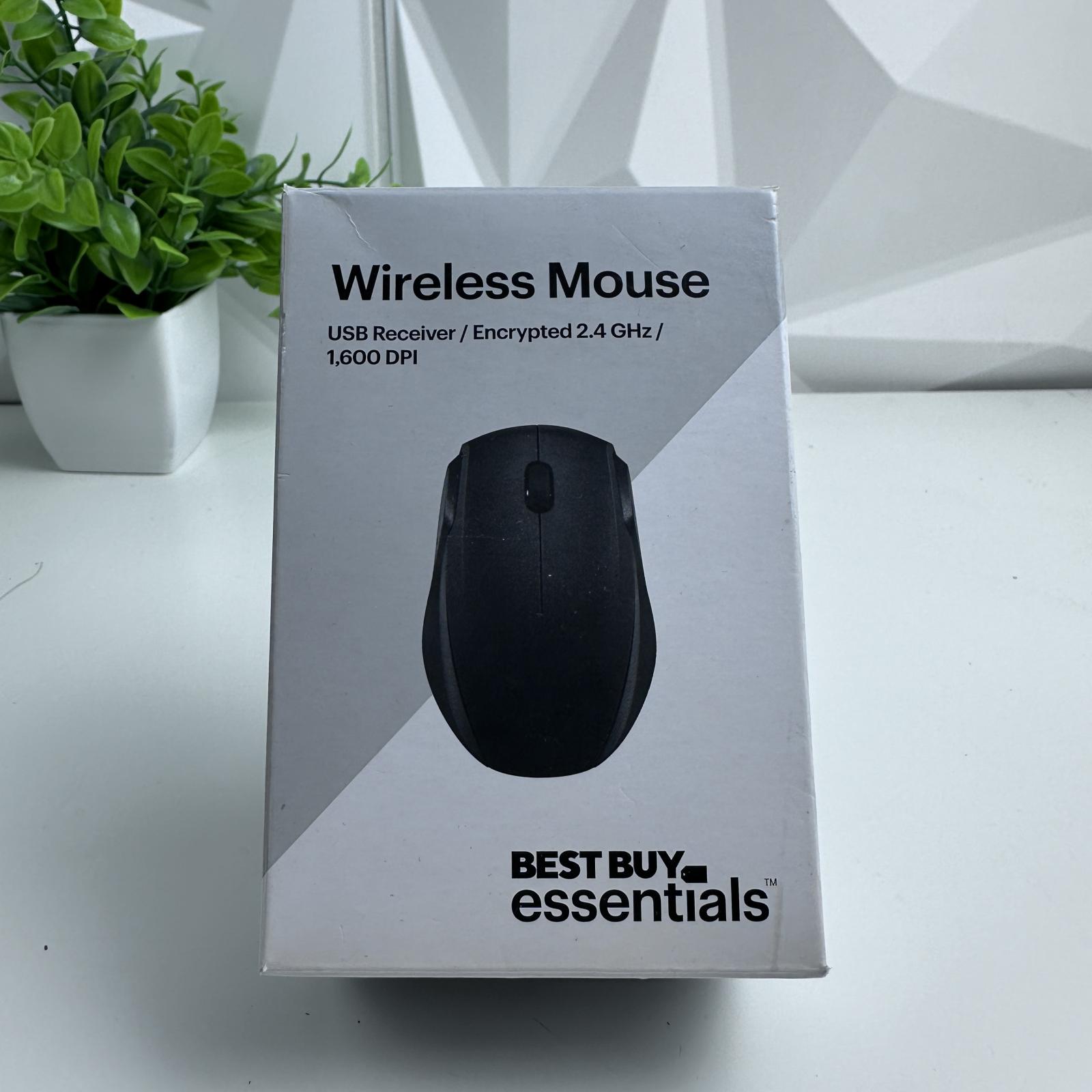Best Buy Essentials Wireless Mouse, 2.4GHz USB Receiver, 1600 DPI, Black - Photo 2