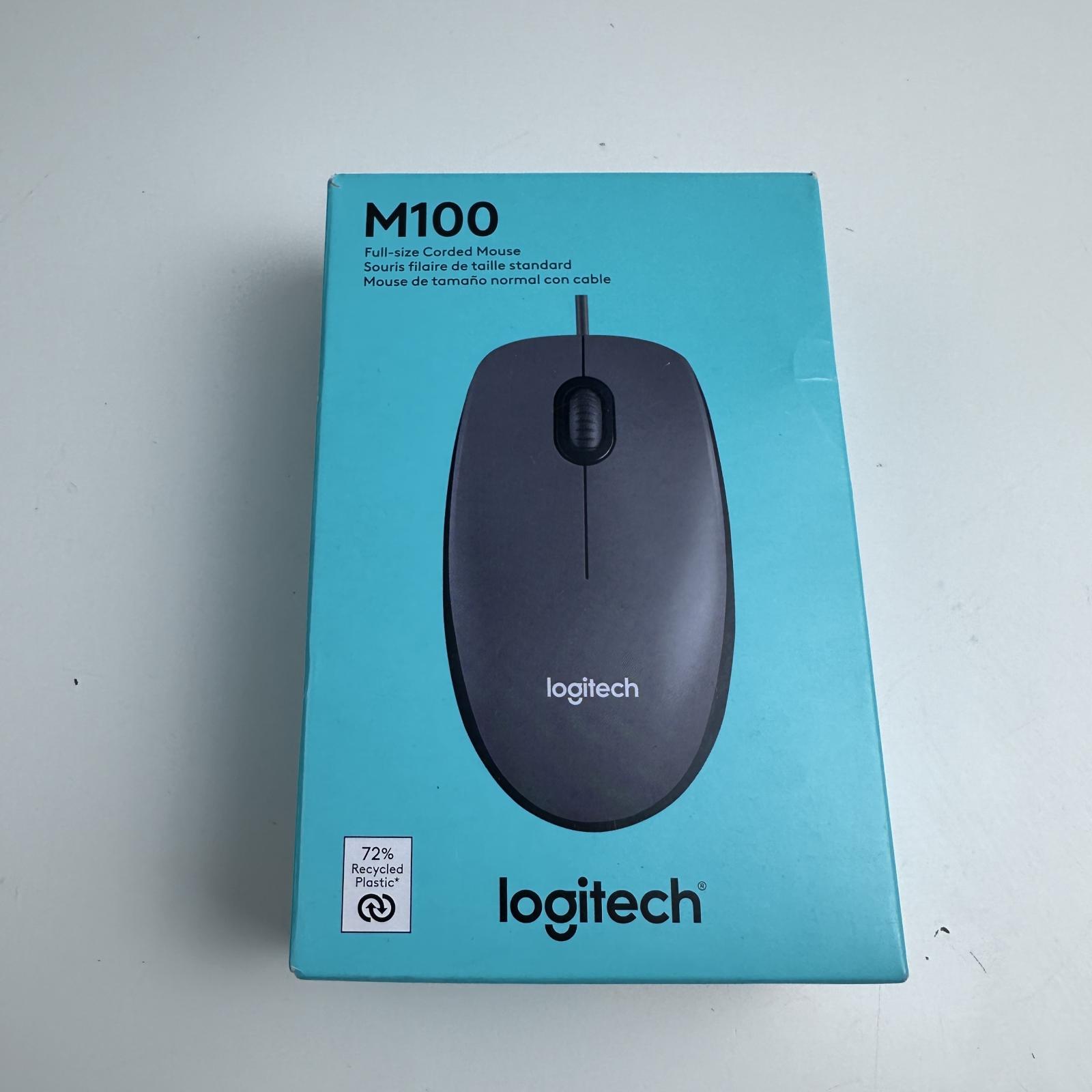 Logitech M100 Wired Optical Ambidextrous PC Mouse - Photo 2