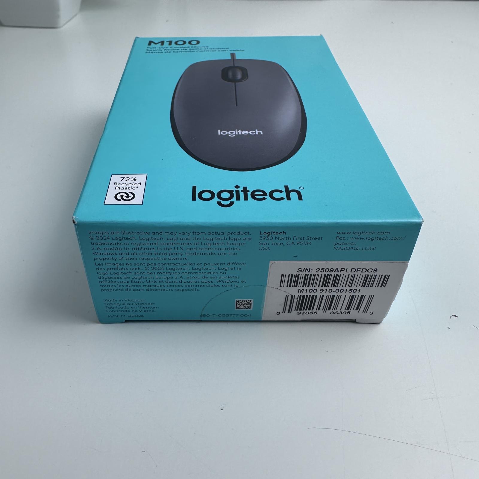 Logitech M100 Wired Optical Ambidextrous PC Mouse - Photo 8