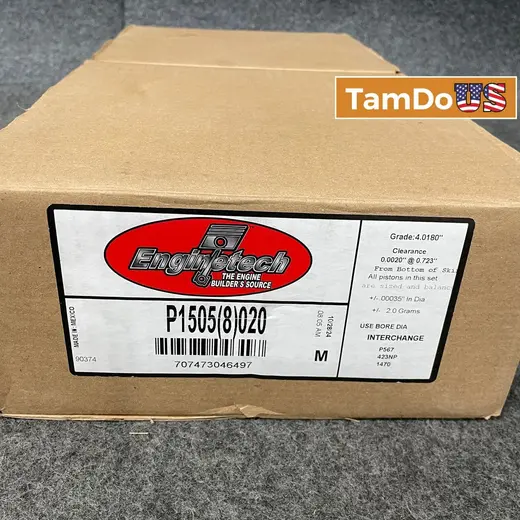 Enginetech P1505(8)020 Piston Set, 0.020" Oversize at TamDoUS Taylorsville