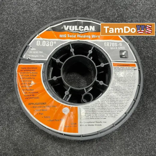 Vulcan MIG Welding Wire ER70S-6, 0.030", Mild Steel, 11 lb Spool at TamDoUS Taylorsville