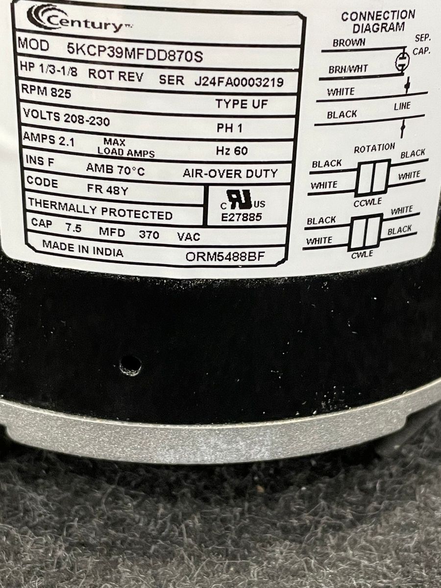 Century ORM5488BF HeatMaster 4-in-1 70°C Multi-HP Condenser Fan Motor - Photo 8