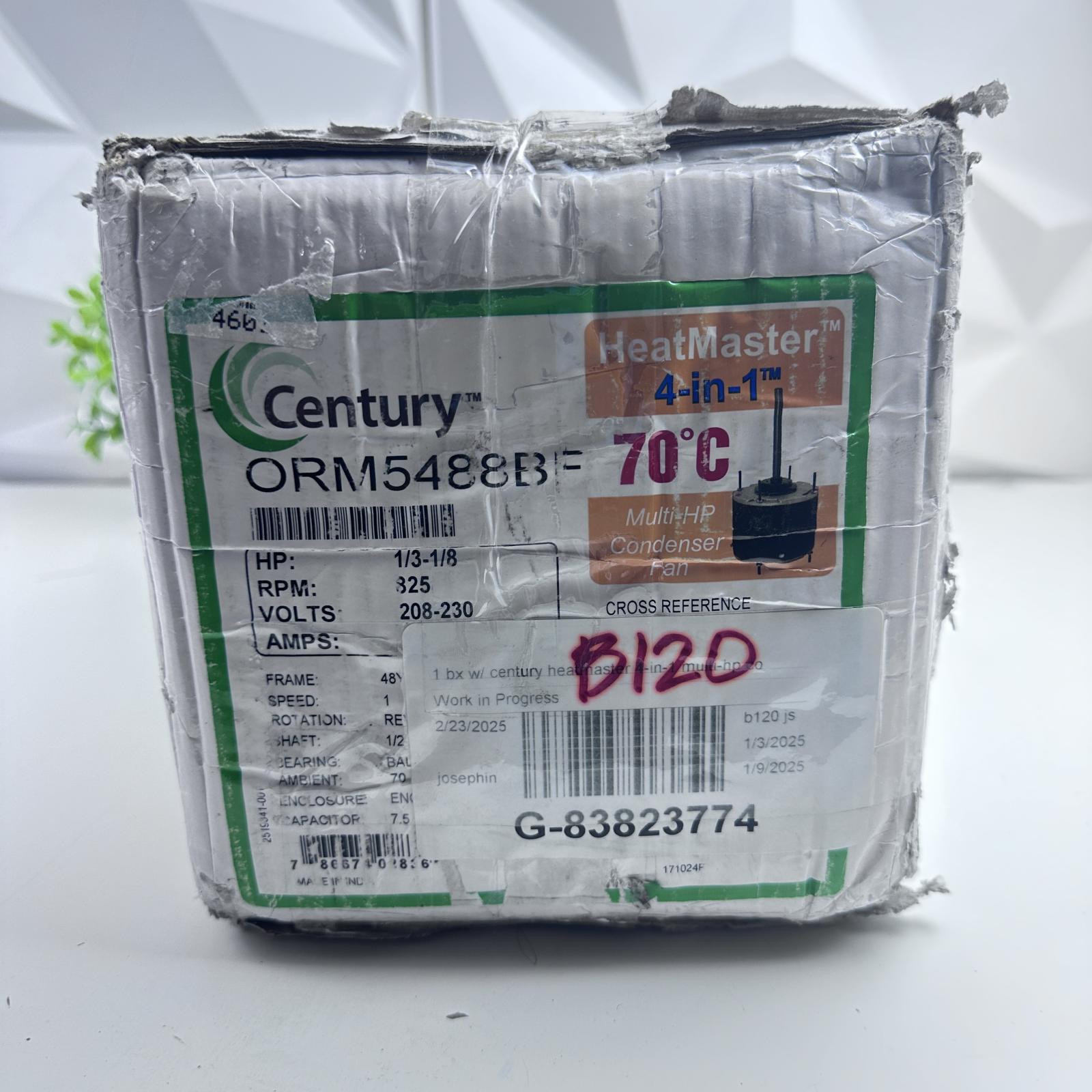 Century ORM5488BF HeatMaster 4-in-1 70°C Multi-HP Condenser Fan Motor - Photo 3