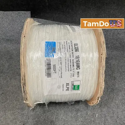 UL3266 18(16) AWG White XLPE Wire, 300V, 5000FT Spool at Electrical Equipment & Supplies in new condition