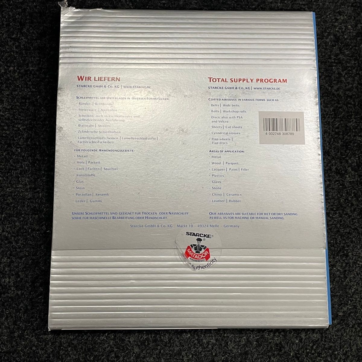 Starcke Matador Waterproof Sandpaper 991A P320, 50 Sheets - Photo 6