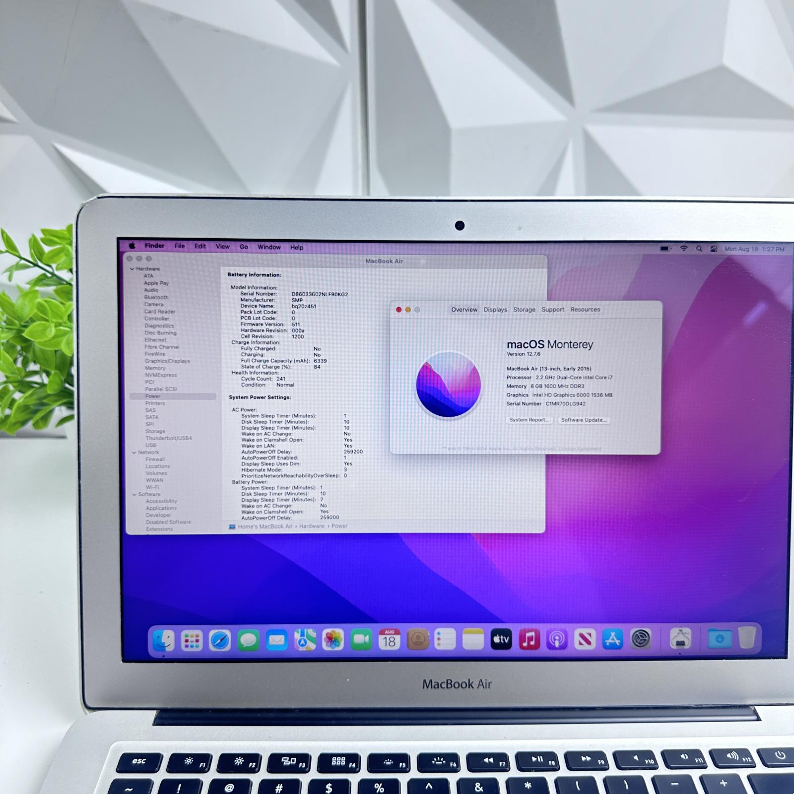 Apple MacBook Air (13-inch, 2015) i7 2.2GHz, 8GB RAM, 500GB SSD - Photo 11