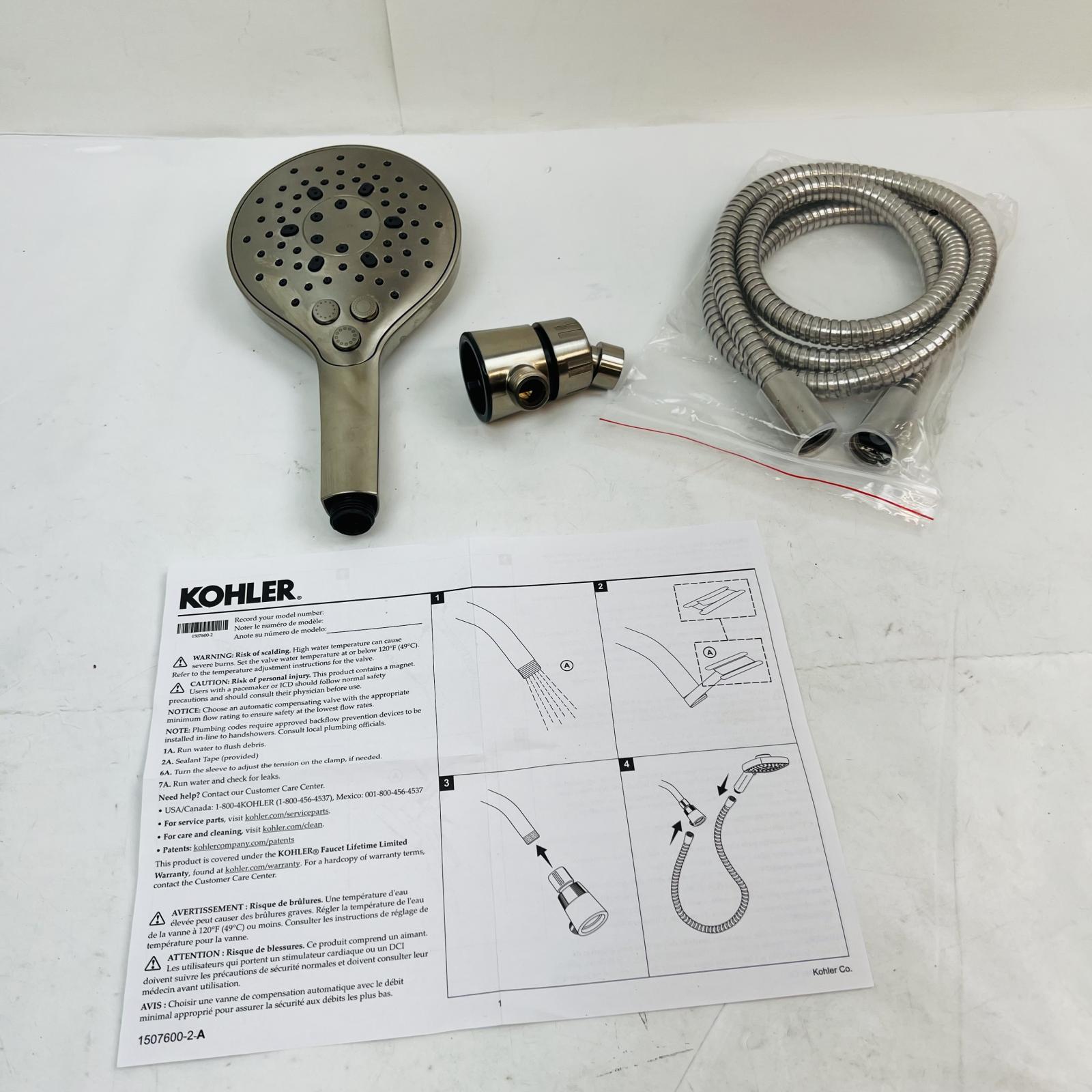 Kohler Multifunction Handshower 3-Spray Brushed Nickel Shower Head - Photo 3