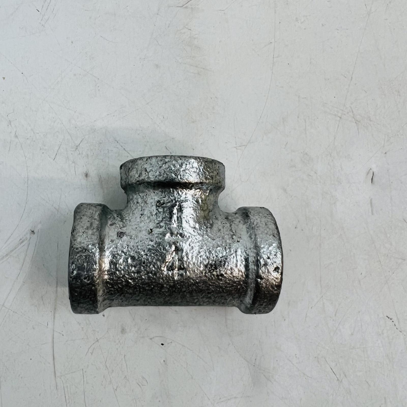 Lot of 5 1/2" Galvanized Iron Pipe Tee Fitting T Connector - Photo 4