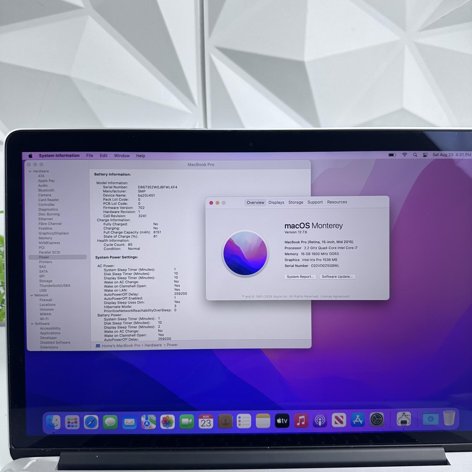 Apple MacBook Pro (Retina 15", Mid 2015) Core i7 | 16GB | 121GB SSD - Photo 14