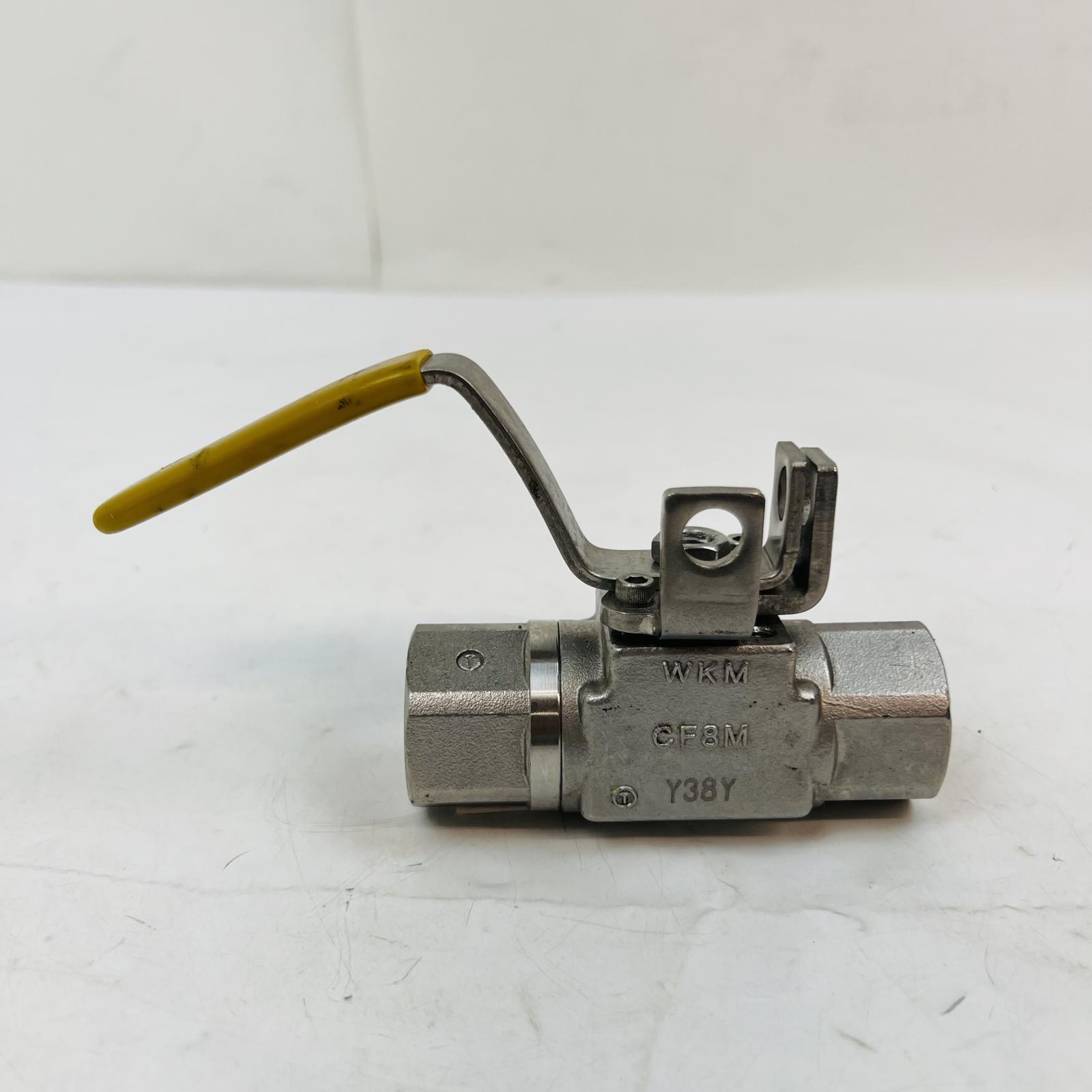 WKM Stainless Steel Ball Valve CF8M, 1/2" NPT, 3000 PSI - Photo 2
