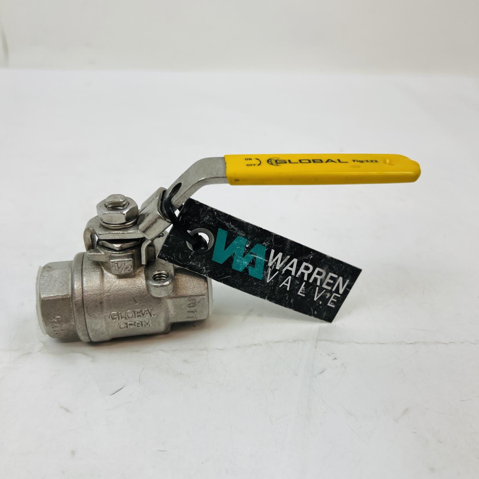 Warren Valve Stainless Steel Ball Valve, 1/2" NPT, 1000 WOG, CF8M - Photo 5