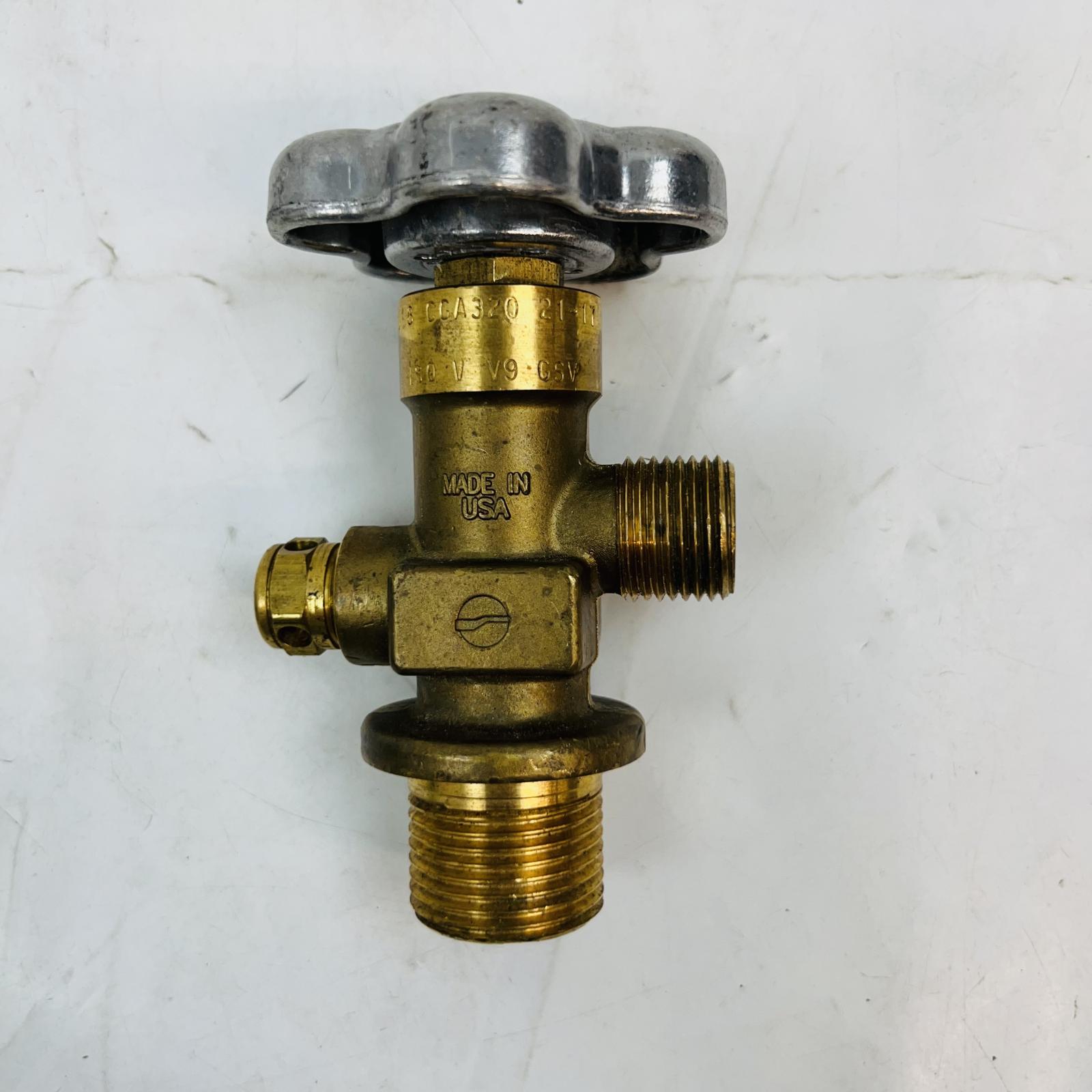 Brass Cylinder Valve PG25-19A, 3000 PSI, Made in USA - Photo 2
