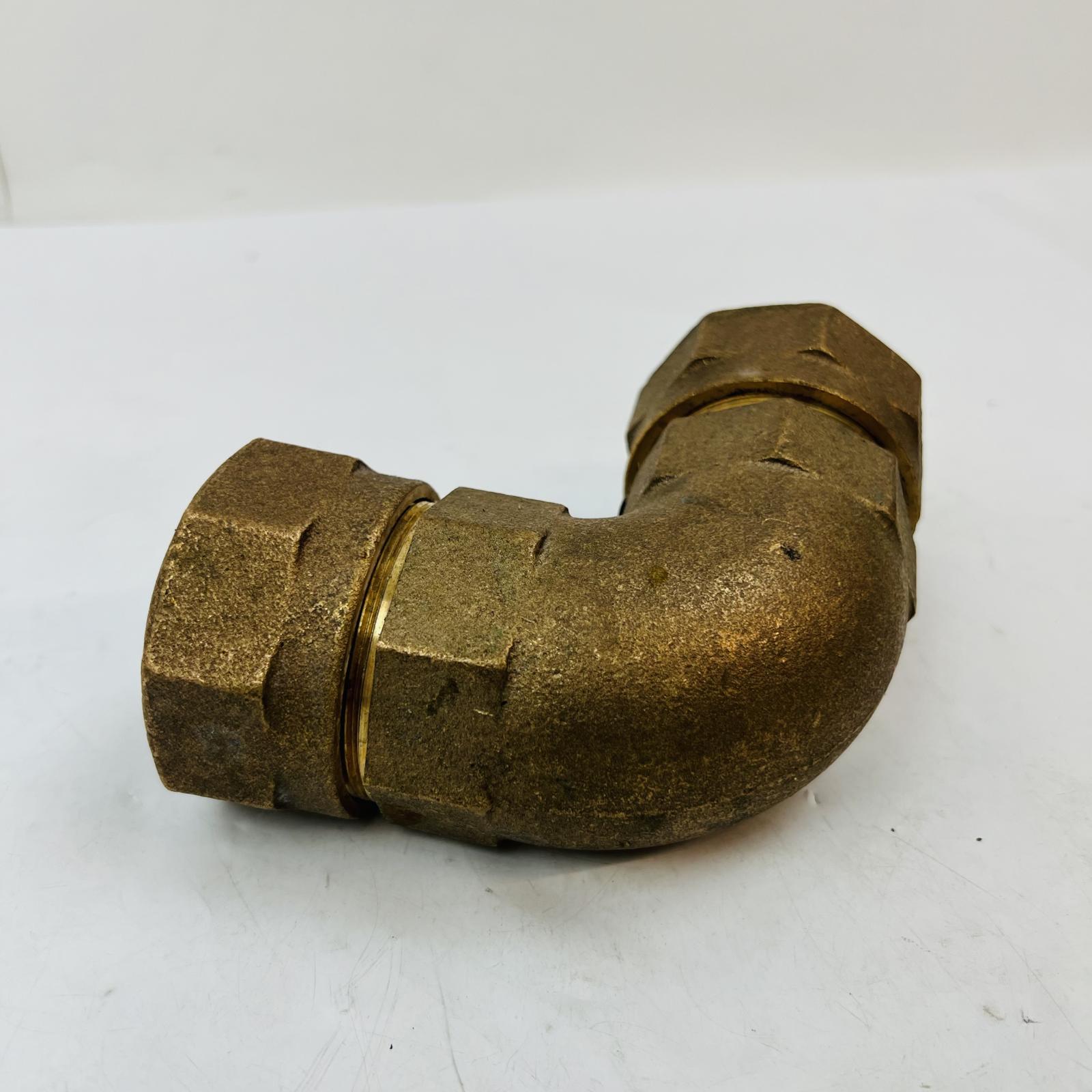 Brass Compression Elbow Fitting, Large Size Industrial Plumbing Connector - Photo 3