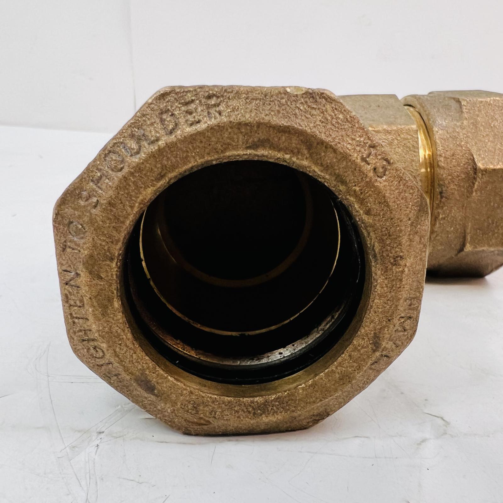 Brass Compression Elbow Fitting, Large Size Industrial Plumbing Connector - Photo 4