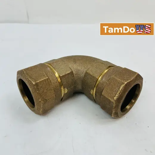 Brass Compression Elbow Fitting, Large Size Industrial Plumbing Connector at TamDoUS Taylorsville