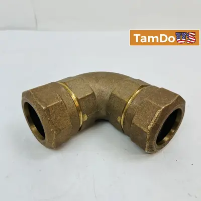 Brass Compression Elbow Fitting, Large Size Industrial Plumbing Connector at Hydraulics, Pneumatics & Plumbing in new condition