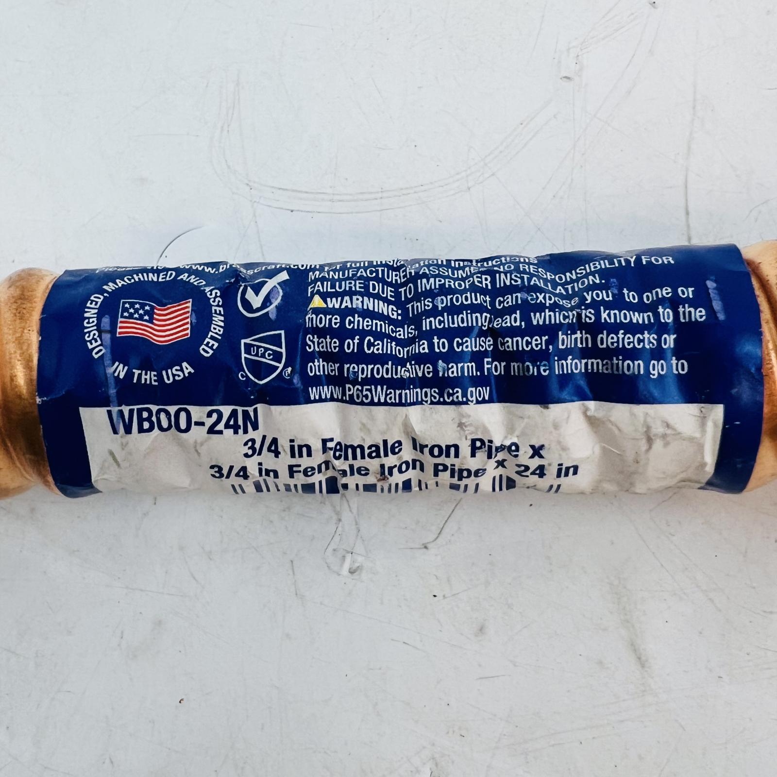 BrassCraft WB00-24N Copper-Flex Connector, 3/4" FIP x 3/4" FIP, 24" - Photo 4