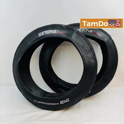 Eerons Overrider 204 Fat Bike Tires 20x4.0 Pair, Max 20 PSI All-Terrain at Cycling in new condition