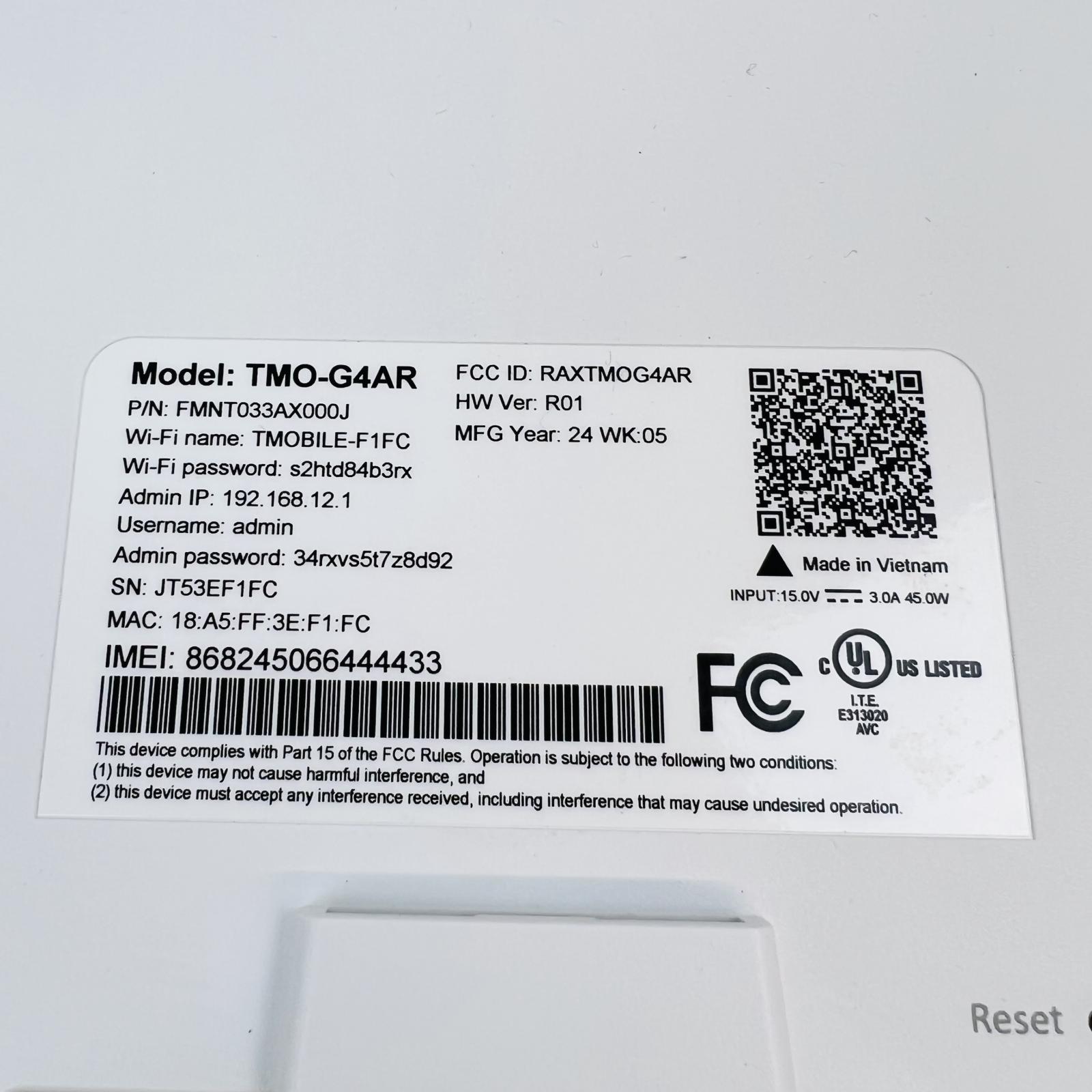 T-Mobile TMO-G4AR 5G Home Internet Modem Gateway - Photo 4