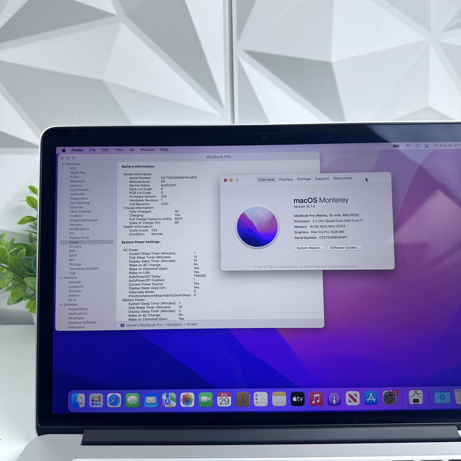 Apple MacBook Pro 15" Retina (Mid 2015), i7-4870HQ, 16GB, 121GB SSD - Photo 8