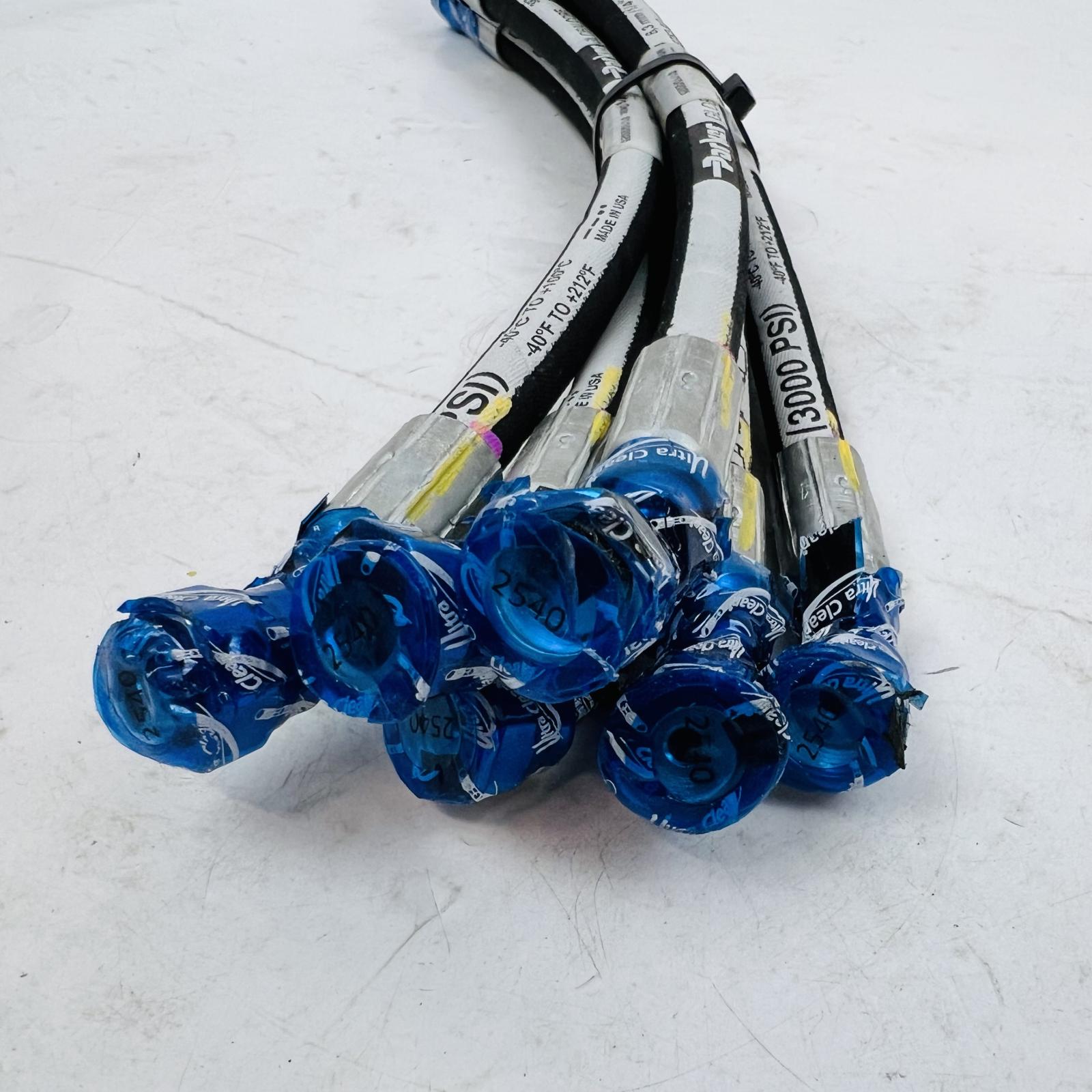 Lot of 6 Parker 387-4 Hydraulic Hose Assemblies, 1/4", 3000 PSI - Photo 6