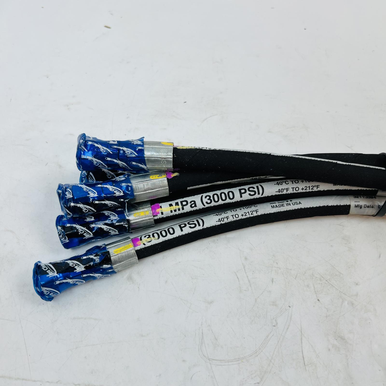 Lot of 6 Parker 387-4 Hydraulic Hoses, 1/4" (6.3mm) 17" Length - Photo 5