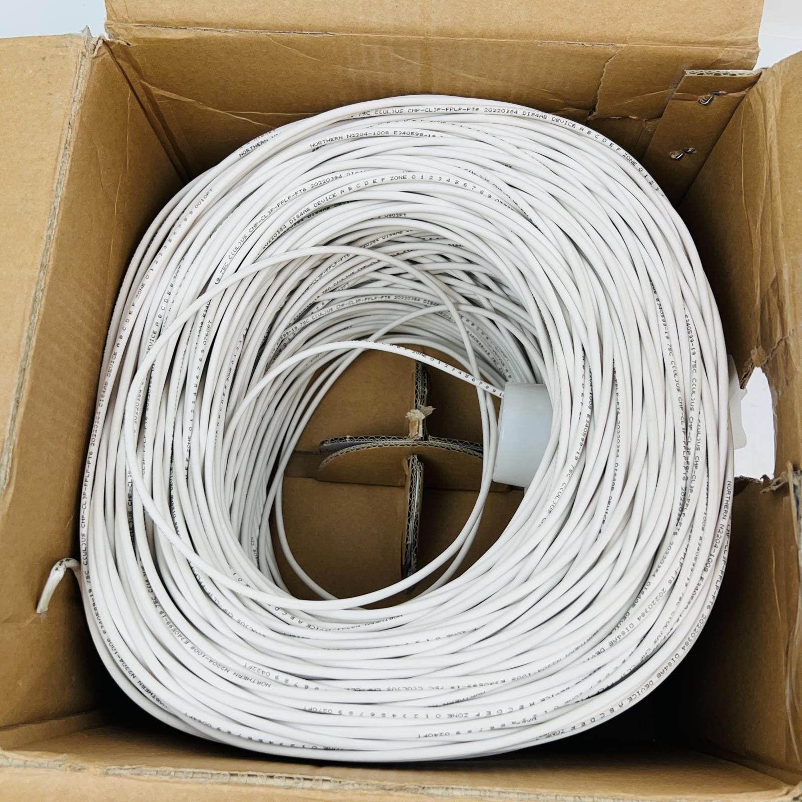 Northern 22AWG 4C CMP White Communication Cable, 1000ft Pull Box - Photo 3