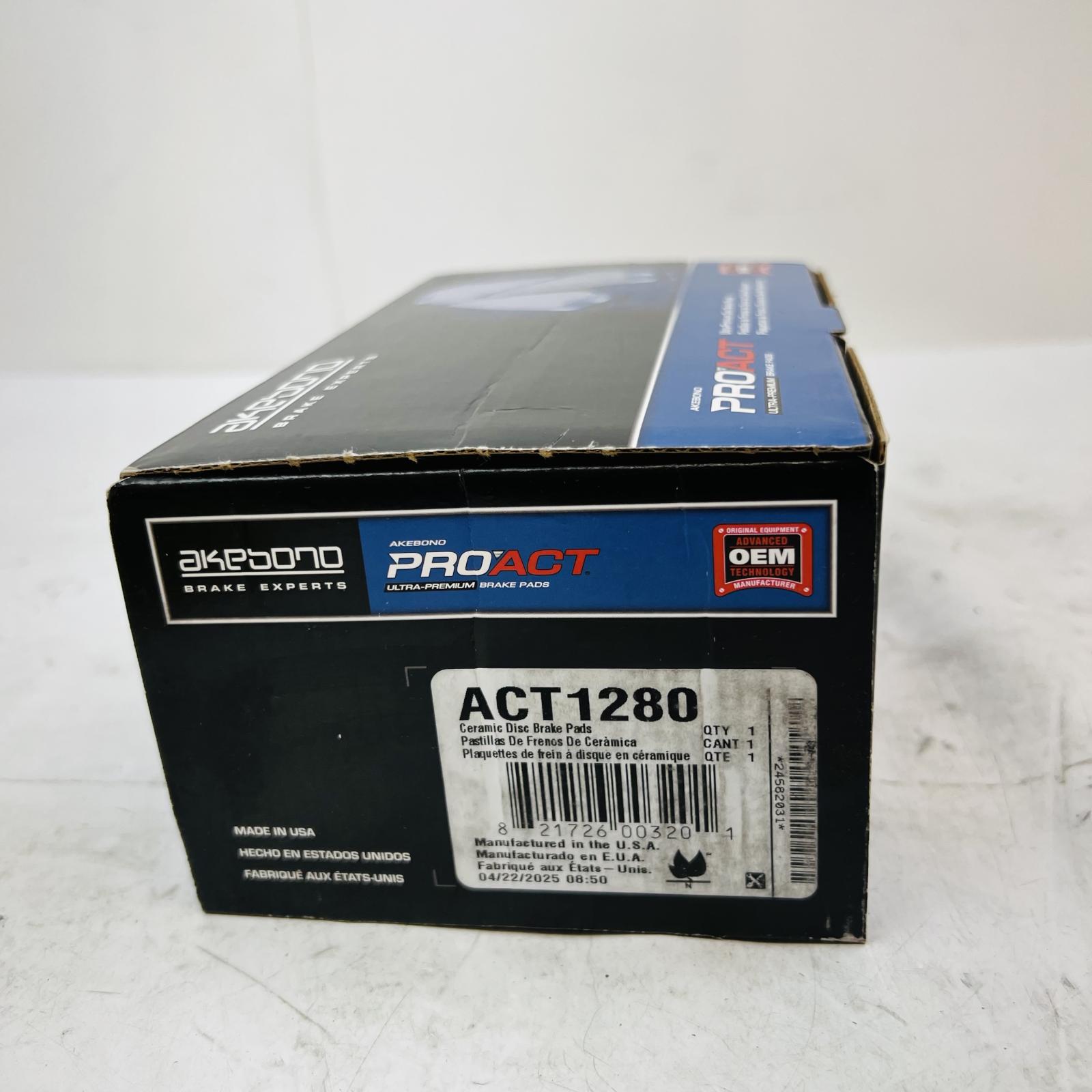 Akebono ACT1280 ProACT Ultra-Premium Ceramic Disc Brake Pads - Photo 3