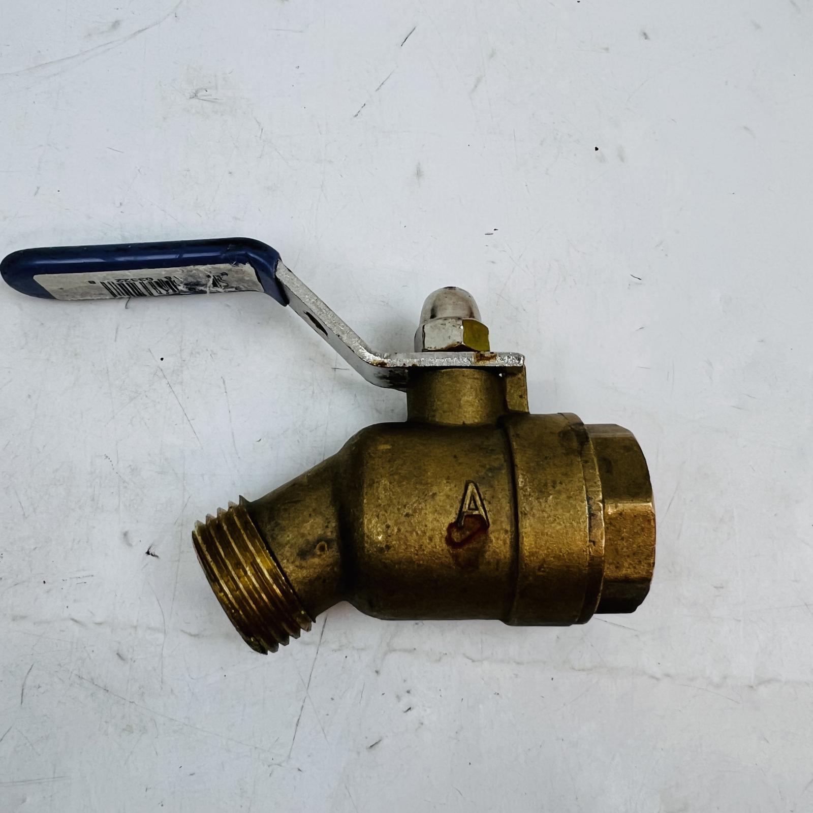 Milano M76QT Brass Ball Valve, 3/4" Plumbing Valve, Threaded, Blue Handle - Photo 4