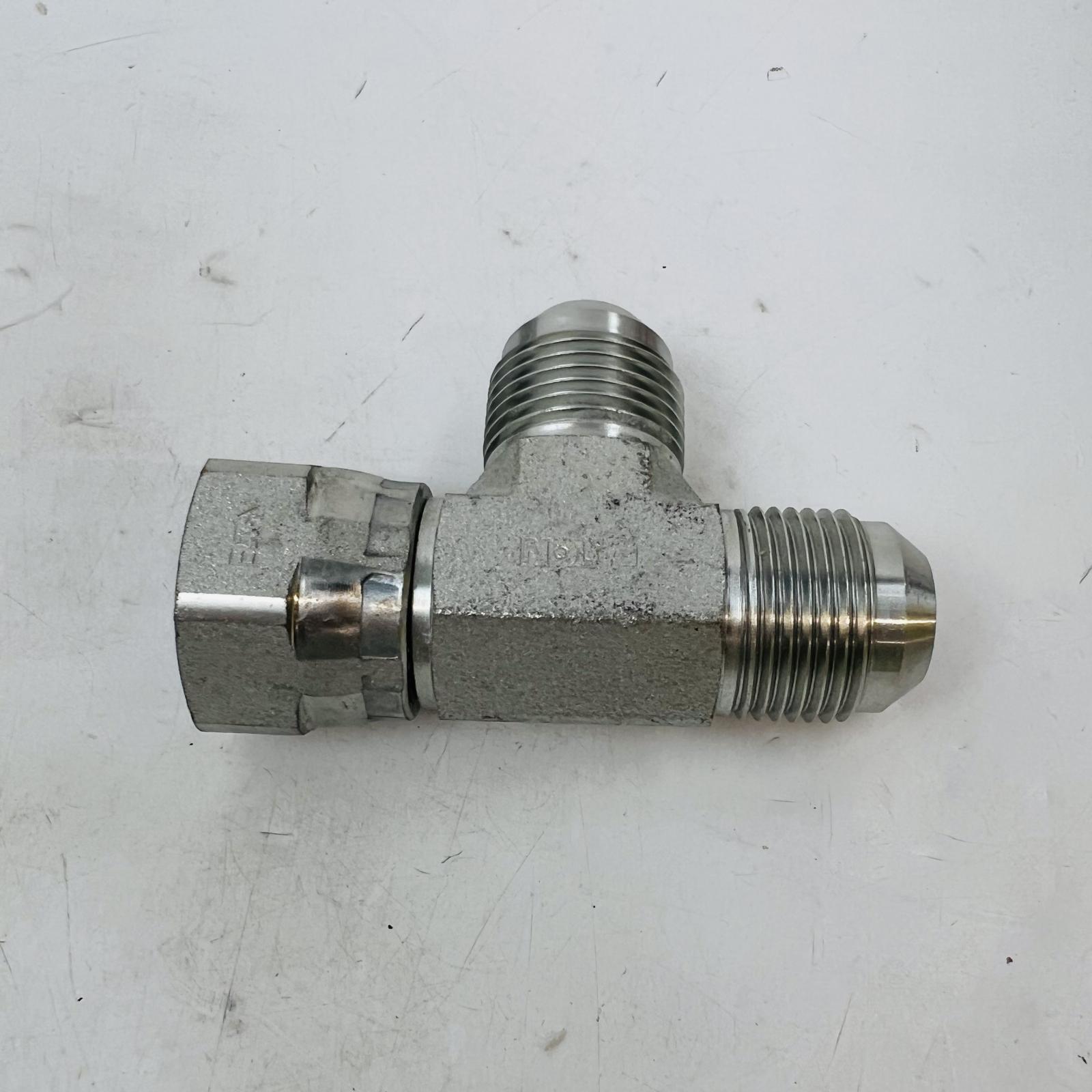 Eaton Hydraulic T-Fitting Adapter, Male x Male x Female, Steel Connector - Photo 5