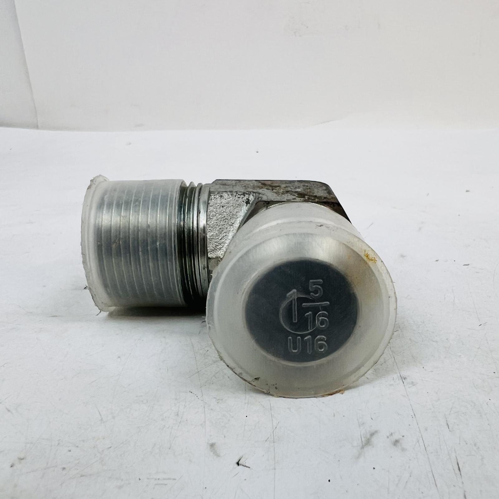 Hydraulic 90° Elbow Adapter, Steel Connector, Male x Male Thread Fitting - Photo 3