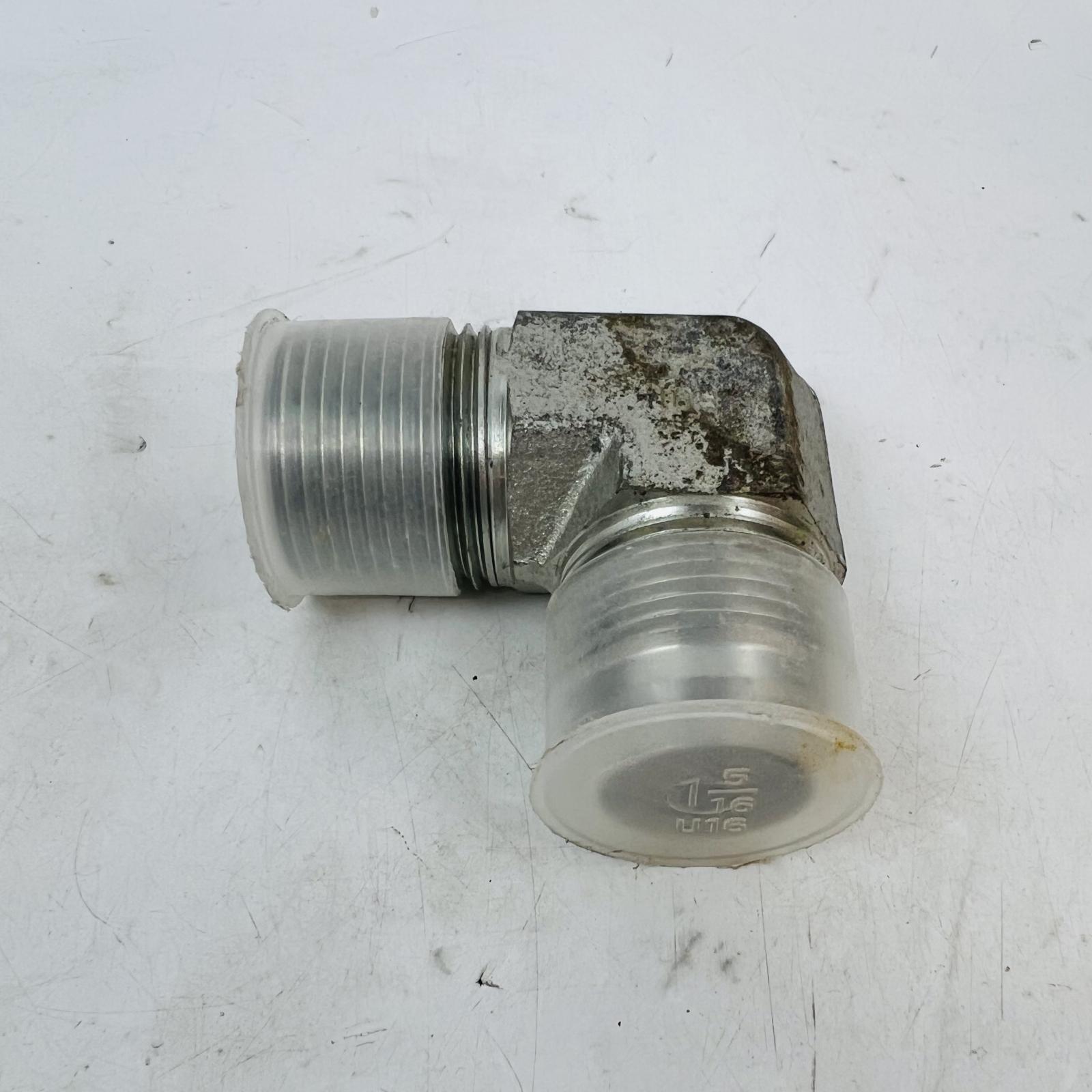 Hydraulic 90° Elbow Adapter, Steel Connector, Male x Male Thread Fitting - Photo 2