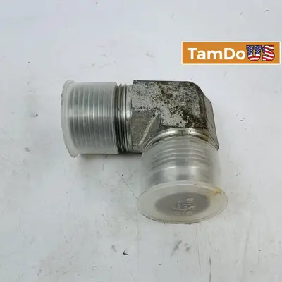 Hydraulic 90° Elbow Adapter, Steel Connector, Male x Male Thread Fitting at Test, Measurement & Inspection in new_open_box condition