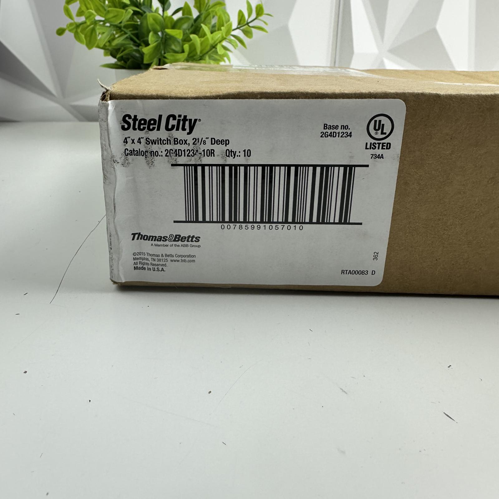 Steel City 4"x4" Switch Box, Case of 10, UL Listed - Photo 3